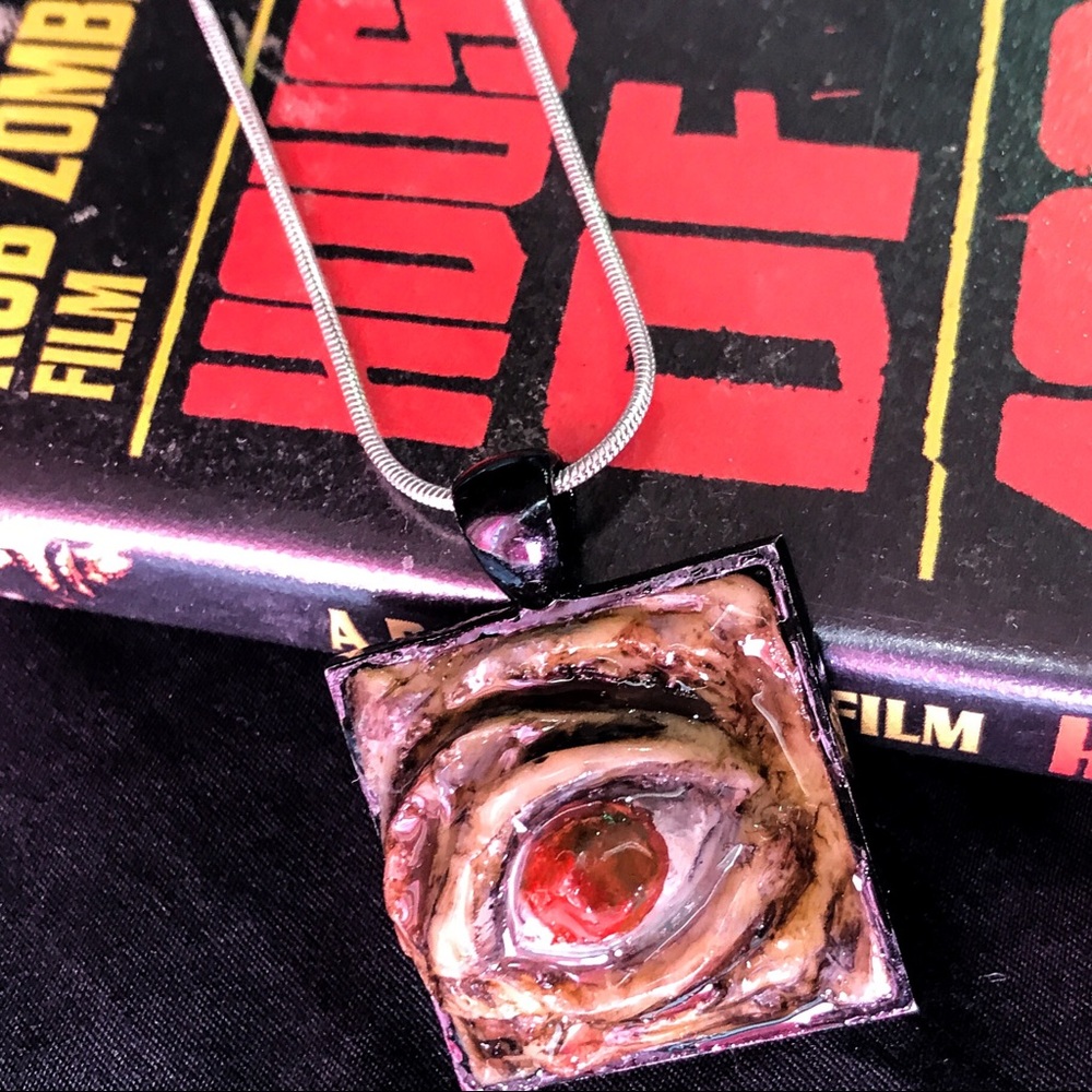 Offers welcome! Creepy zombie eye necklace